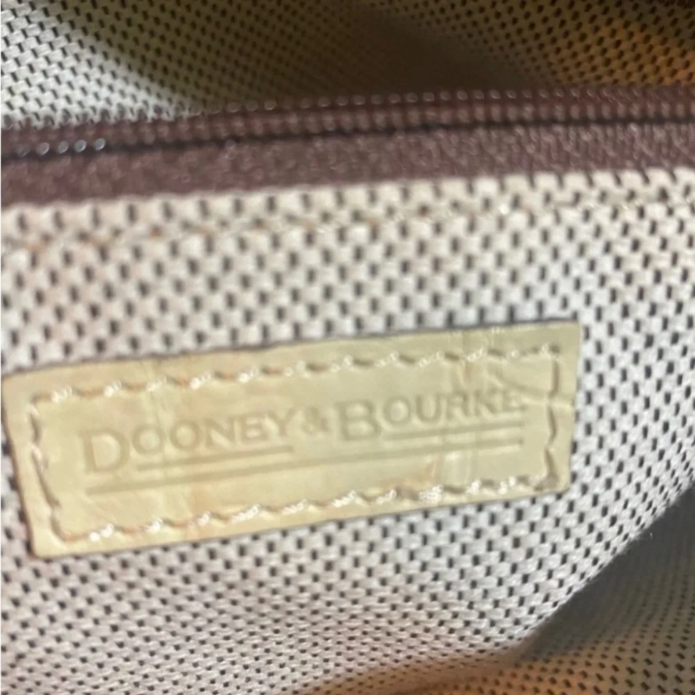 Dooney bourke Cream Croc-Embossed leather satchel Handbag